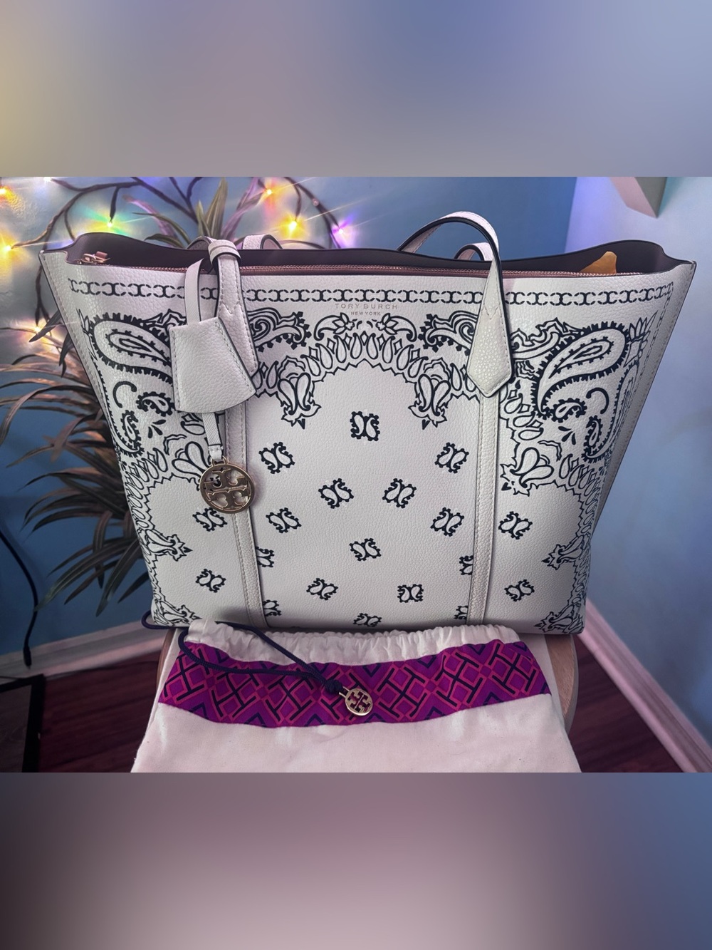 Tory Burch Large Americana Limited Edition Perry Tote Bag